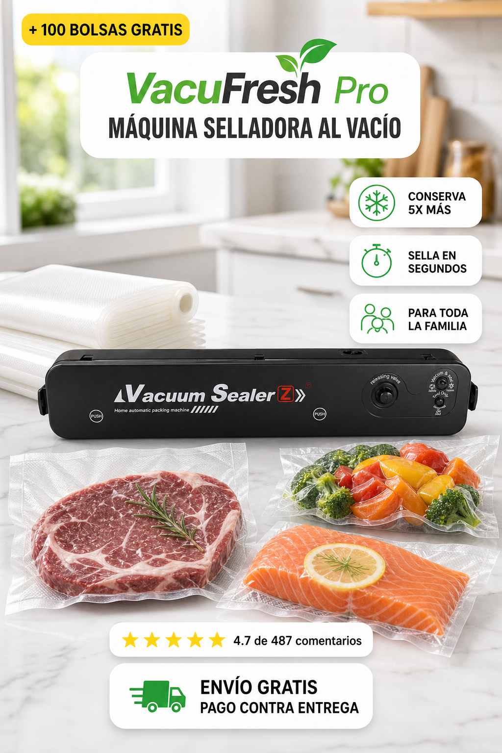 Selladora al Vacío VacuFresh Pro